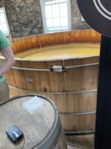 Bourbon mash in open vat