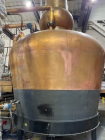 Large copper pot still